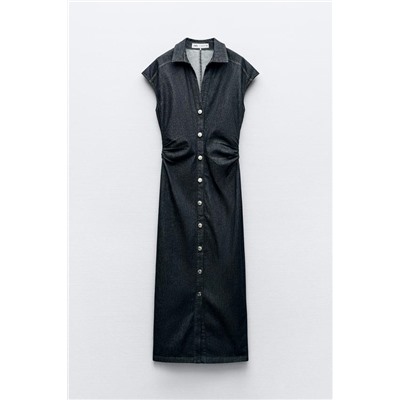 FITTED MIDI SHIRT DRESS