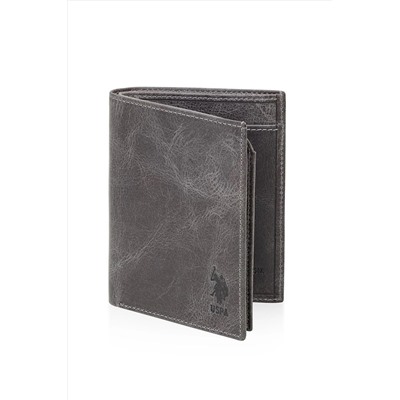 U.S. Polo Assn. U.S. POLO ASSN. PLCUZ23781 Crazy Gri Erkek Cüzdan PLCUZ2378012345
