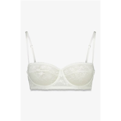 Sujetador balconette PRETTY encaje blanco