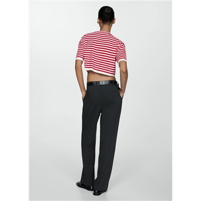 Camiseta crop rayas