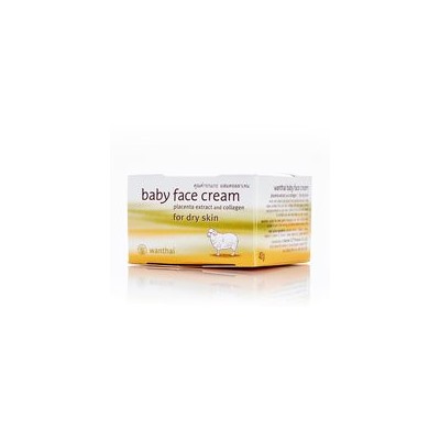 Крем для сухой кожи лица с живой плацентой и коллагеном Wanthai 40 мл /WANTHAI Baby Face Cream Placenta Extract & Collagen dry skin 40 ml