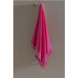 Valeon %100 Pamuk Double Face Peştamal - Koyu Pembe