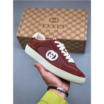 Кроссовки Gucc*i Interlocking G Suede Sneaker серии G74 140225