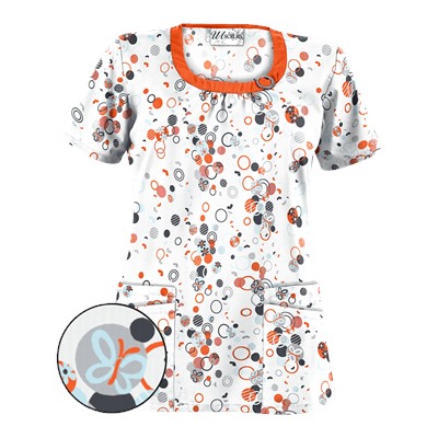 UA Circle Of Zenergy White Scrub Top
