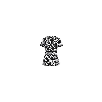 koi Scrubs Daisyland Mock Wrap Print Top