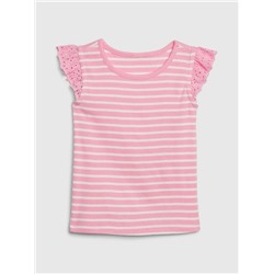 Toddler Eyelet Flutter T-Shirt