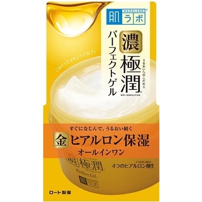 Rohto HADA LABO Gokujyun Perfect Gel Гель для лица 3 в 1 для всех типов кожи, банка 100 гр