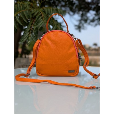 Итальянская сумка - рюкзак из натуральной кожи от AB Zapatos mochila NAPA naranja АКЦИЯ