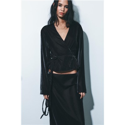 VELVET MIDI SKIRT
