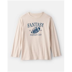 OshKosh B'gosh   Boys Fantasy Football Long-Sleeve Graphic Tee - Tan