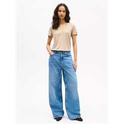 Relaxed Fit Drapey V-Neck T-Shirt