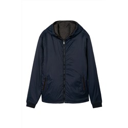 Sudadera reversible Azul marino y gris oscuro jaspeado