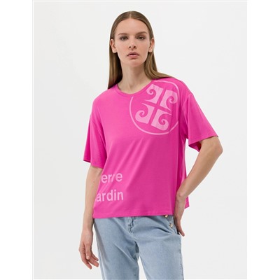 Fuşya Comfort Fit Tişört