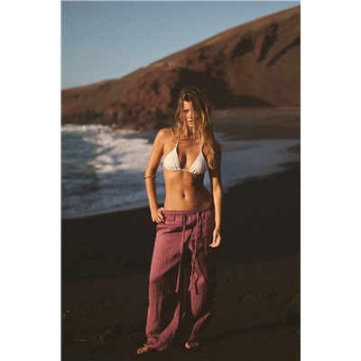 STRAIGHT TROUSERS WITH DRAWSTRING