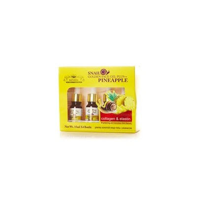 Сыворотка c экстрактом ананаса эластином и коллагеном Nature Republic, 4 штуки. по 15 ml/Snail Golden Face gel and Paneapple /