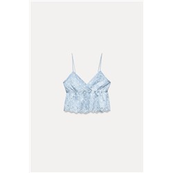 SHORT EMBROIDERED TOP
