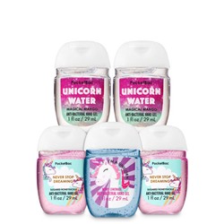 UNICORNS & RAINBOWS PocketBac Hand Sanitizers, 5-Pack