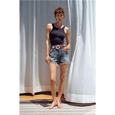 RIBBED HALTER CROP TOP
