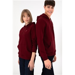 Erkek Bordo Basic Sweatshirt