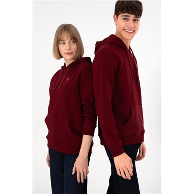 Erkek Bordo Basic Sweatshirt