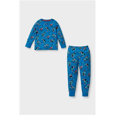 Dino - Pyjama - Bio-Baumwolle - 2 teilig