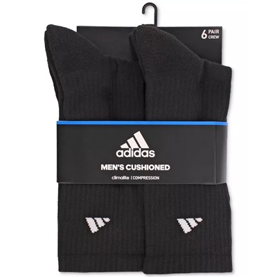 adidas Men's Cushioned Athletic 6-Pack Crew Socks