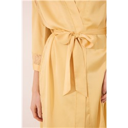 Bata larga tejido chifón amarillo