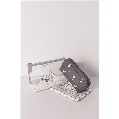 Pack 3 neceseres Snoopy estampado animal