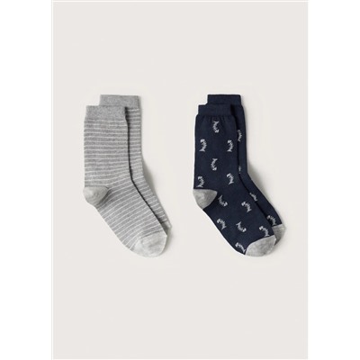 Pack 2 calcetines estampados -  Niño | MANGO OUTLET España