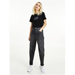TOMMY JEANS 100% RECYCLED COTTON HIGH RISE TAPERED FIT JEAN