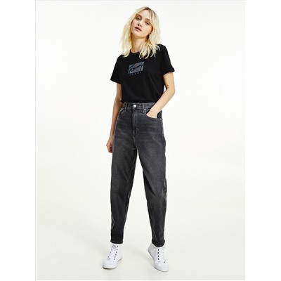 TOMMY JEANS 100% RECYCLED COTTON HIGH RISE TAPERED FIT JEAN