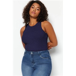 Mavi Halter Yaka Basic Örme Atlet TBBSS23CV00001