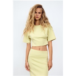 INTERLOCK CROP TOP
