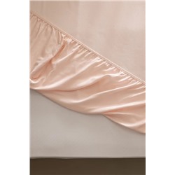 Ciel King Size %100 Pamuk Lastikli Saten Çarşaf - Açık Pudra