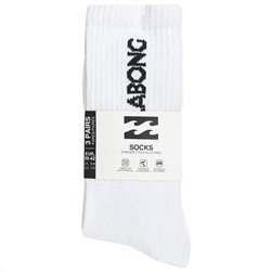 Billabong Unisex Crew Tennis Socken 3 Paar weiß BG-01 CREW