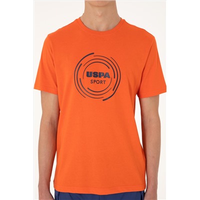 Erkek Regular Fit Bisiklet Yaka Nar Çiçeği Tişört