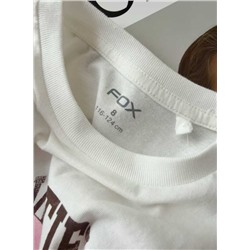 Детская свободная футболка с кружевной вставкой на спине, экспорт  Fo*x