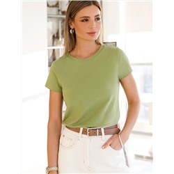 Футболка из премиального хлопка с эластаном