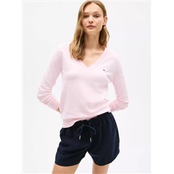 Viscose-Blend V-Neck Sweater