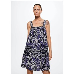 Vestido algodón textura -  Mujer | MANGO OUTLET España