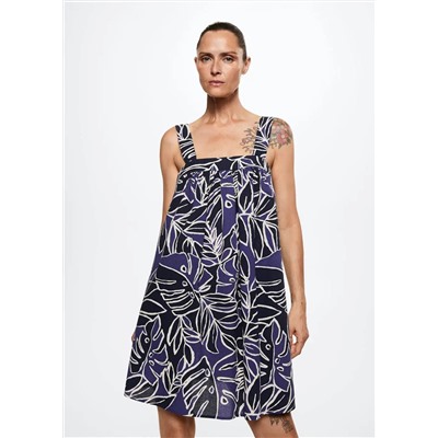 Vestido algodón textura -  Mujer | MANGO OUTLET España