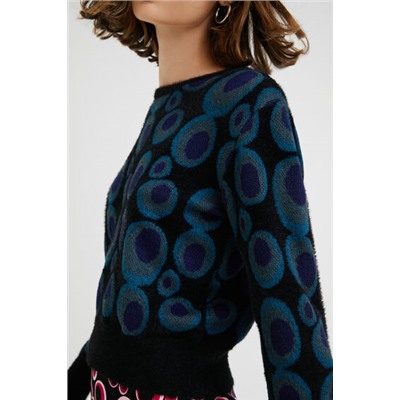 Jersey punto jacquard apeluchado