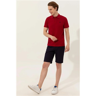 Erkek Bordo Basic Polo Yaka Tişört