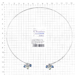 Колье из серебра с кристаллами Swarovski родированное 925 пробы ркл-141038