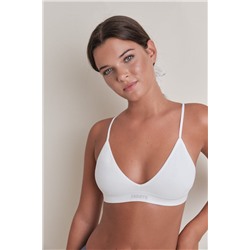 Sujetador seamless triangular blanco