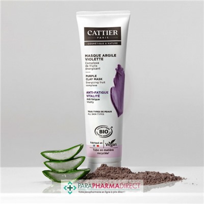 Cattier Argile Violette Masque Complexe de Fruits Énergisant Bio 100ml