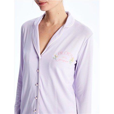 LC Waikiki Gömlek Yaka Baskılı Uzun Kollu Kadın Pijama Takımı, LCW DREAM                                            
                                            Gömlek Yaka Baskılı Uzun Kollu Kadın Pijama Takımı
