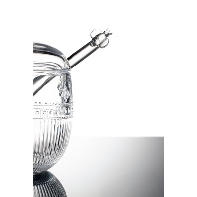 Abeille Kaşıklı Cam Bal Kavanozu - Şeffaf - 240 ml
