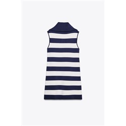 SHORT KNIT STRIPED DRESS