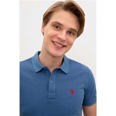 Erkek Açık Lacivert Basic Polo Yaka Tişört